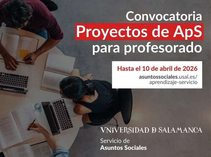 cartel de la convocatoria de proyectos de aps para profesorado