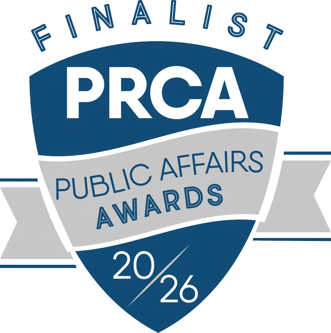 PRCA Public Affairs Awards 2026 finalist logo