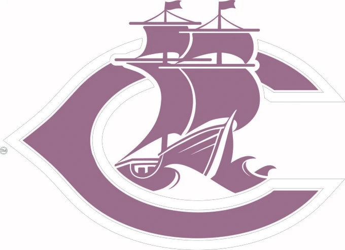 Columbus Public Schools logo maroon c with ship inside.  C outlined in white and black