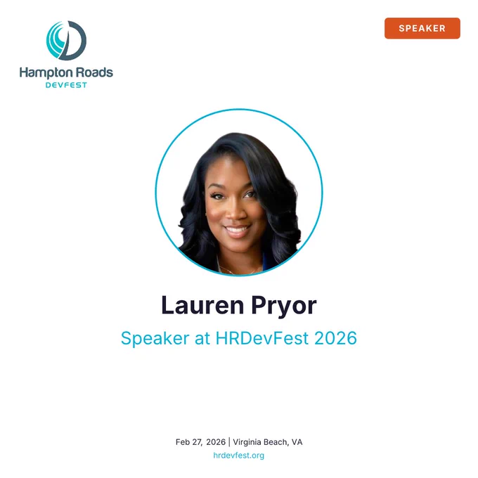 Lauren Pryor is a speaker at HRDevFest 2026, taking place in Virginia Beach on February 27, 2026.