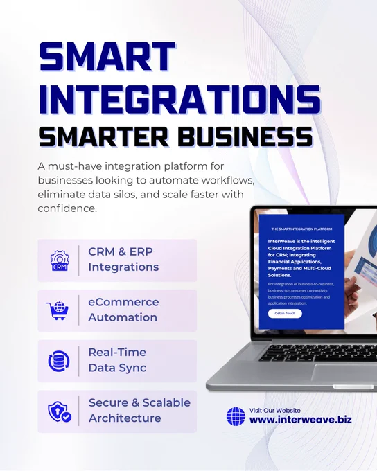 Smart Integrations Smarter Business
A must-have integration platform for businesses looking to automate workflows, eliminate data silos, and scale faster with confidence.
🌐Learn more: www.interweave-smartintegration-hub