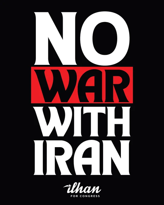 No war with Iran graphic