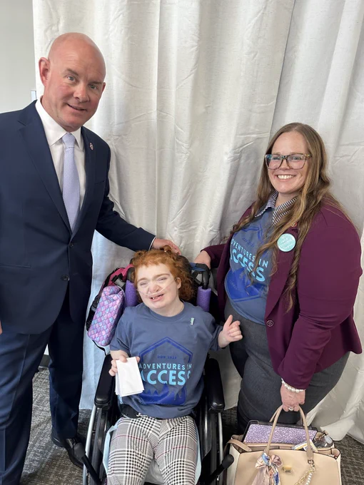 Tennessee Comptroller, Jason Mumpower, with disability advocates