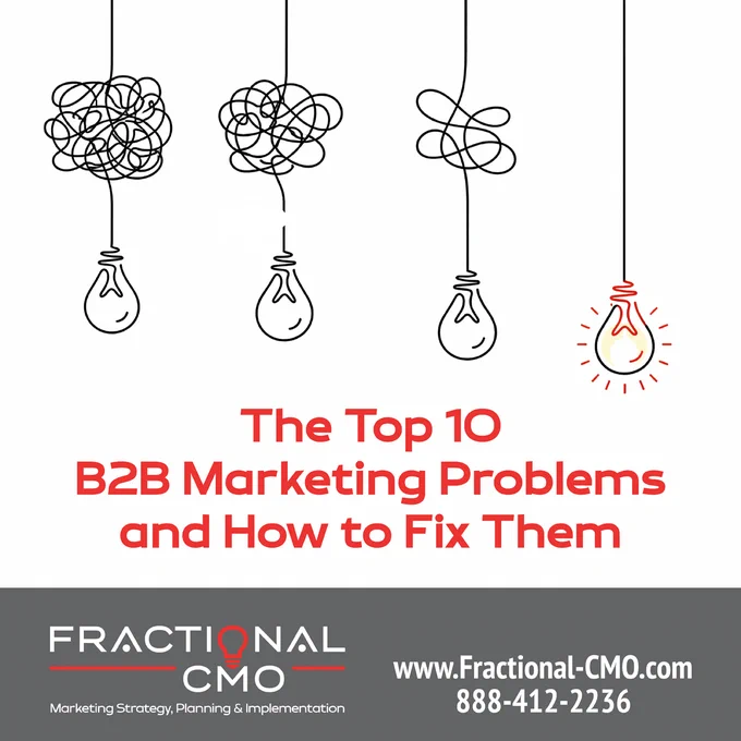 📢 B2B leaders, let’s be honest…

Most marketing problems aren’t caused by lazy teams. They’re caused by a lack of clarity.

When leadership doesn’t define the strategy, marketing tactics become noise. When strategy is clear, marketing becomes leverage 🚀.

Leadership defines the strategy. Marketing activities execute it.
Make sure yours is defined ➡️ fractional-cmo.com/top-10-b2b-marketing-problems.

#B2BLeadership #B2BMarketing #MarketingStrategy #FractionalCMO #ExecutiveLeadership #GrowthStrategy