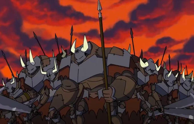 The Minotaurs… a frighting army filled to the brim with large and terrifying soldiers, each suited with ironclad weapons and armor. Abominations that could never fit into society… the perfect army for the King of Nowhere

Now, they were tasked with a different goal, recapturing the woman who had just escaped their grasps. One of them got a good shot, an axe to her abdominal region, but was unable to bring in the former prisoner fully. Now they search, no, they hunt, their armor clanging against itself as they looked for the woman

Eventually, they came to a stop, their beast like features coming into play as they smelled the open air, for a hint of…

They pause. A hint of blood, can be snuffed out from a certain direction. That could only mean one thing

With a blood curtailing screech, the Minotaurs insanely turned their approach, rushing at the smell of blood.

Rushing, right at Amara