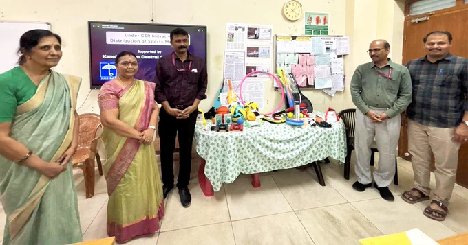 Kanchipuram Central Cooperative Bank distributed sports materials to skill development students of Dept. of AIL, NIEPMD (D), on 25th February 2026 at NIEPMD (D), Chennai.
