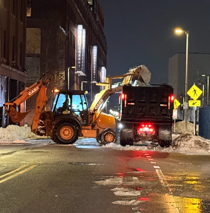 Picture: PWD contractor removing snow in South Boston