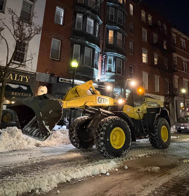 Picture: PWD contractor removing snow in the North End.
