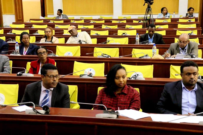 Abdeta Robi, IUCN ESARO Programme Officer for Ethiopia at the announcement of the PES proclamation at the House of Peoples Representatives of FDRE (Federal Democratic Republic of Ethiopia)