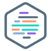 Logo composé d'un hexagone gris clair aux contours gris foncé, contenant trois barres horizontales parallèles de couleurs différentes : orange, bleu turquoise et violet.