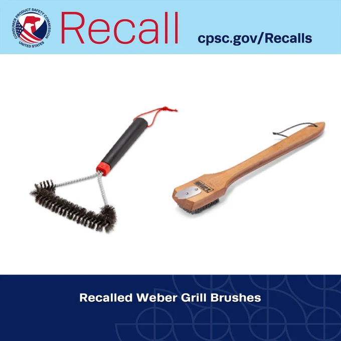 Recalled weber grill brushes.