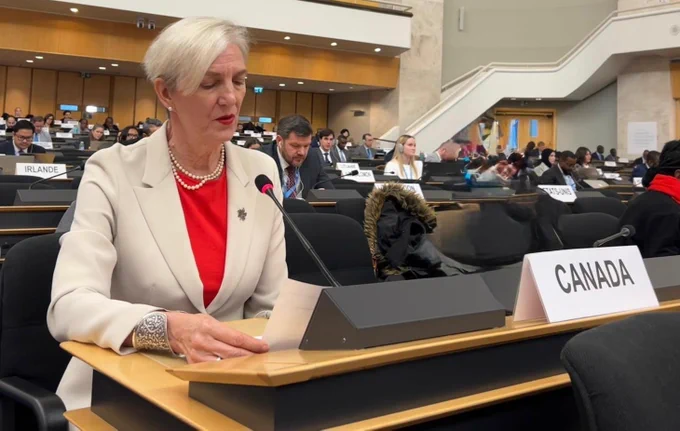Le Canada prononce sa déclaration nationale devant le Conseil des droits de l'homme des Nations Unies.