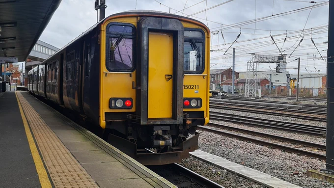 Northern Trains 150211 at Doncaster Railway Station Platform 0 