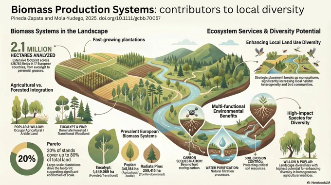 Pineda‐Zapata, S., & Mola‐Yudego, B. (2025). European Biomass Production Systems: Characterization and Potential Contribution to Land Use Diversity. GCB Bioenergy, 17(7), e70057. doi.org/10.1111/gcbb.70057