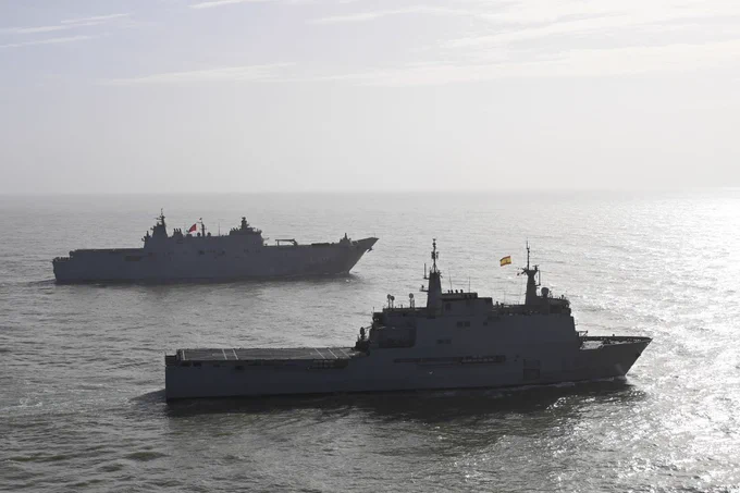 TCG Anadolu steaming with ESPS Castilla.

Credit: NATO Allied Joint Force Command Brunswick
