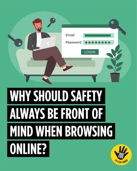 Scrolling online? Stay alert – scammers might be looking for your details.