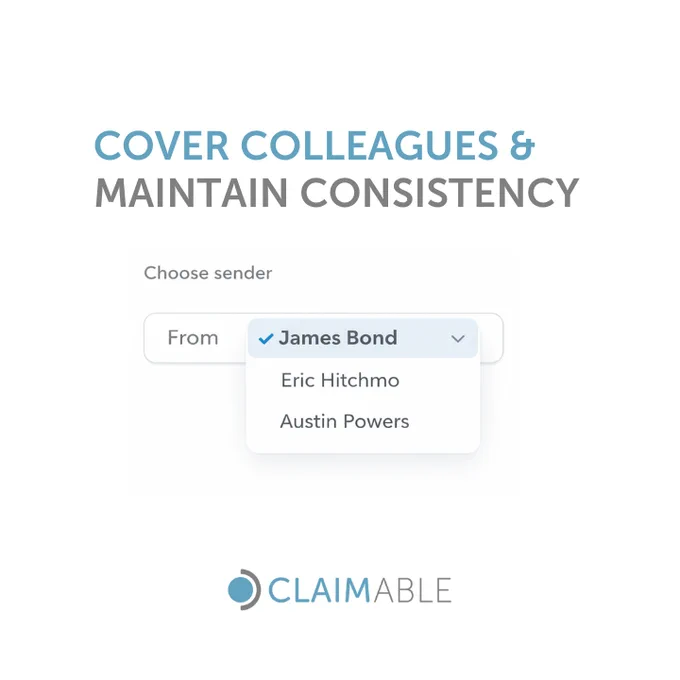 Claimable - Cover for colleagues and maintain consistency