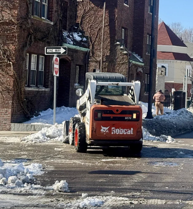 Picture: Skid steer work continues across the City of Boston