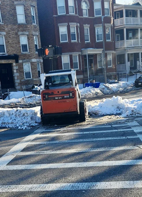 Picture: Skid steer work continues across the City of Boston