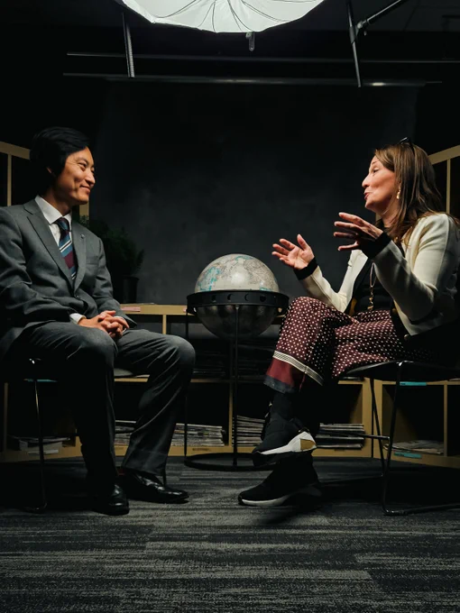 Shannon Hader in discussion with podcast host Hansong Li