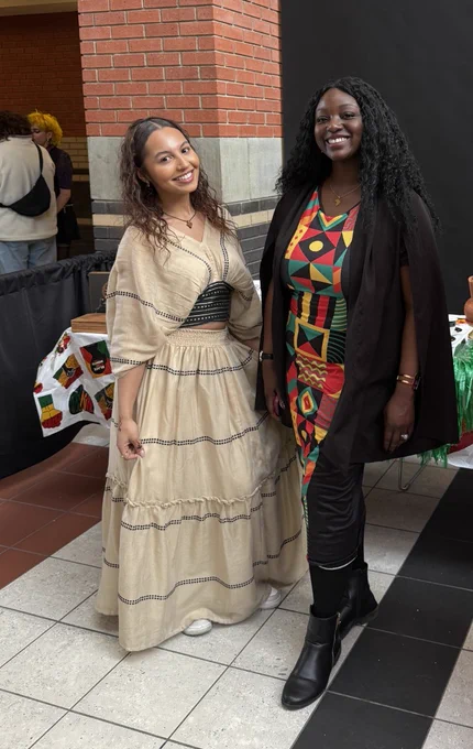 Two people are celebrating Black History Month in Stan Grad Centre.