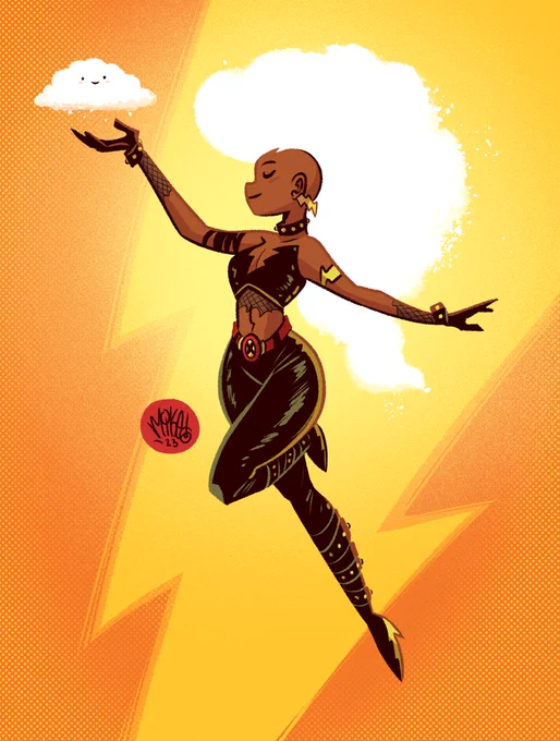 Fan art of Ororo Munroe. Aka Storm! From the X-Men! Her head's a bit cloudy at the moment.