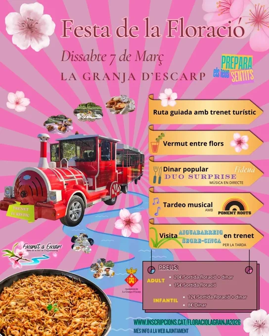 Vine a gaudir de la Festa de la Floració a l’Aiguabarreig, al Segrià, Lleida.