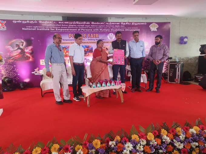 Release of E-Book ‘Purple Voices: Celebrating Human Diversity’ by dignitaries on the occasion of grand event 'Purple Fair 2026' at NIEPMD (D), Chennai.