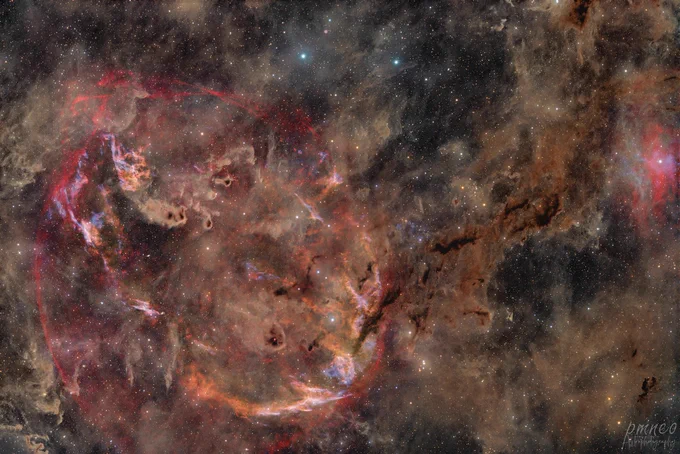 Stellar birth meets stellar death! 🤯 Philip Mair captured LDN 1436 & G156.2 05.7 with Insight Observatory's AFIL-38. 106  hrs of integration!➡️ 20% off on Starbase!