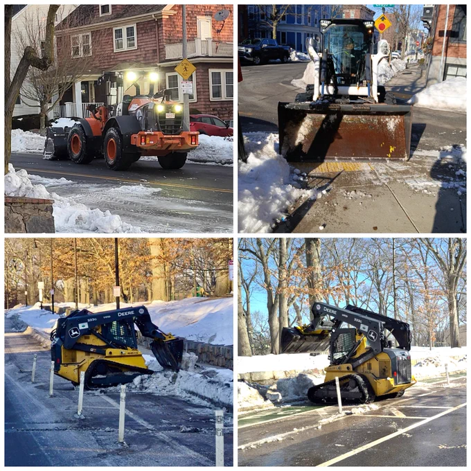 Picture: PWD crews removing snow from roads, bike lanes crosswalks & curb ramps.