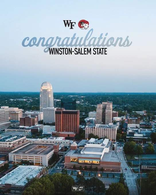 Congratulations graphic for Winston-Salem State 