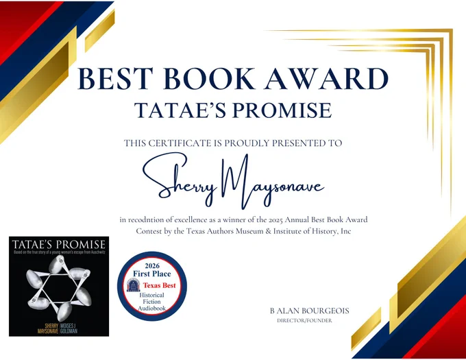 WINNER 15 AWARDS. Amazon category BEST SELLER. "Riveting, Inspiring Masterpiece... Page Turner!"

"... Nothing short of brilliant...I will never forget it. Superb. ─Viga Boland for Readers' Favorite

Based on a never-before-told, true story of a young woman's daring escape from Auschwitz with her younger sister. A remarkable story of unimaginable courage, family, faith and enduring love.

Hinda was eighteen years old when an axe crashed through the front door of her home in Poland. Nazi soldiers swarmed inside and herded the family into an army truck and hauled them away for one lone reason: They were Jews.
