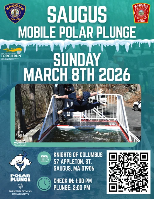Join us for a family fun event and to raise money for the Special Olympics. Participants arrive at 1:00, plunge at 2:00. To join or donate, please go to  https://fundraise.specialolympicsma.org/events/958

