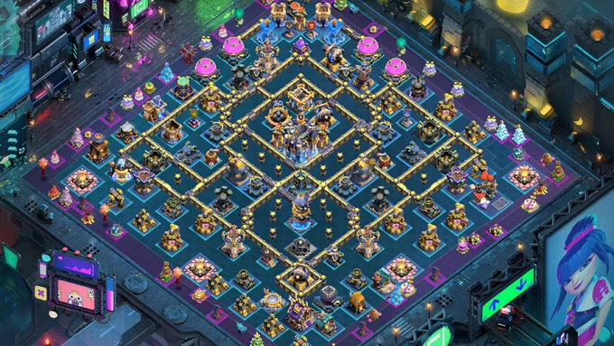 Base 1: Monolith Core with Poison   Rage vs Root Riders - Layouts for Town Hall Level 18 (TH18) 