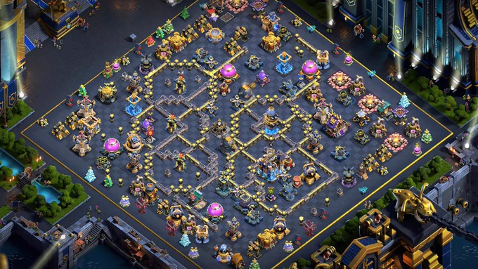 Base 7: Anti RC Walk Design to Force Extra Spells - Defends Royal Champion for TH18 Players