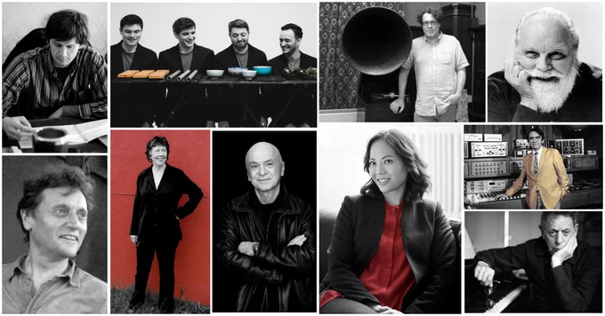 Photo credits: Marcin Stańczyk by Paride Galeone, Sandbox Percussion (Jonny Allen, Terry Sweeney, Ian Rosenbaum, Victor Caccese) by Alex Lee, Robert Millis at Kyushu University, Lou Harrison via Cabrillo Festival, Gérard Grisey by Jackie Carson, Joan Tower by Bernard Mindich, Bernhard Lang by Harald Hoffmann, Vivian Fung by Geneviève Caron, Pierre Schaeffer via ISM, Philip Glass by Danny Clinch.

Flotation Device features creative and improvised music from the Northwest and around the world with host Michael Schell, Sunday nights 10pm–Midnight Pacific Time on 91.3 KBCS-FM Bellevue/Sea