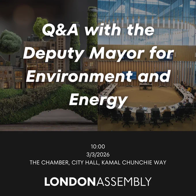 10:00
3/3/2026
THE CHAMBER, CITY HALL, KAMAL CHUNCHIE WAY
Q&A with the Deputy Mayor for Environment and Energy