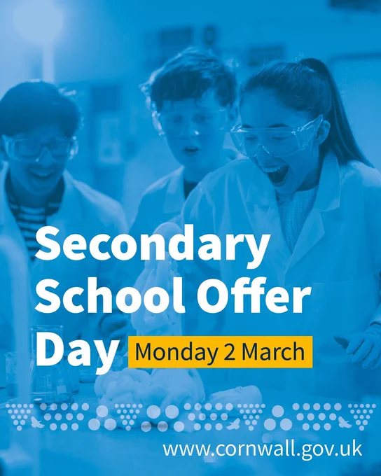 Secondary School Offer Day - Monday, March 2