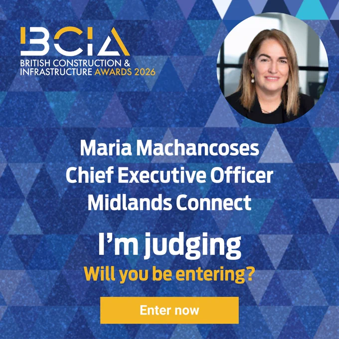 Post with the following text: 
Maria Machancoses, Chief Executive Officer at Midlands Connect. 
I'm judging - will you be entering? Enter now