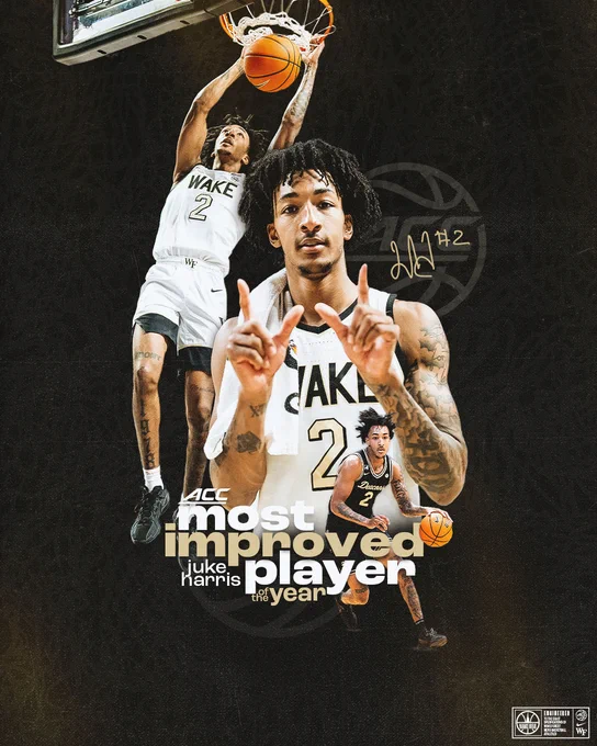 Juke Harris is named ACC Most Improved Player of the Year!