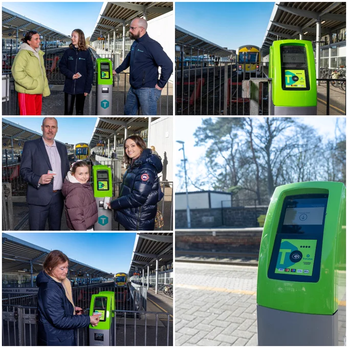 Collage of images of the new Platform Validators in situ and various staff and customers using them