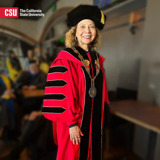 CSU Chancellor Mildred Garcia. 