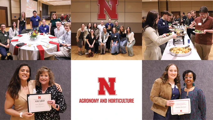University of Nebraska-Lincoln Department of Agronomy and Horticulture students, faculty and staff at the 2025 Spring Banquet.