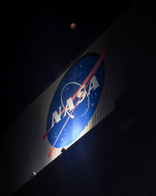 The lunar eclipse above the Space Environments Complex at NASA\u2019s Glenn Research Center at Neil Armstrong Test Facility in Sandusky, Ohio, during the early hours of March 14, 2025. Credit: NASA/Sara Lowthian-Hanna