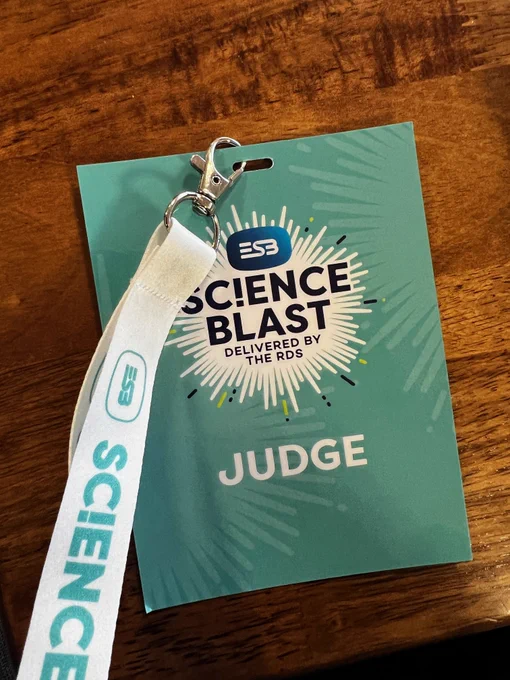 Mary Ajide Badge at the ESB Science Blast 2026