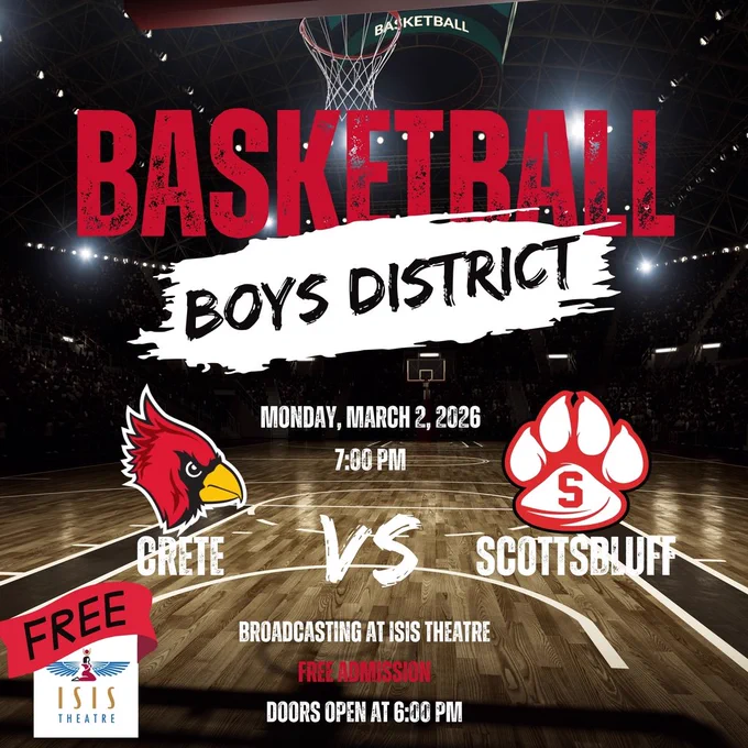 Boys District Basketball at Isis Theatre Flier