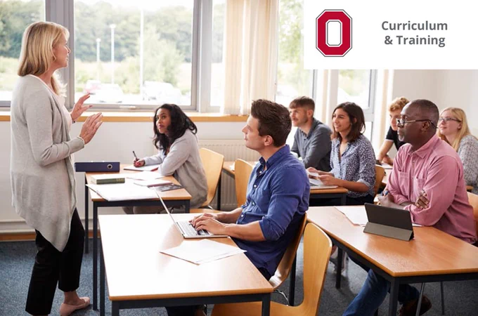 Adult learners in a classroom