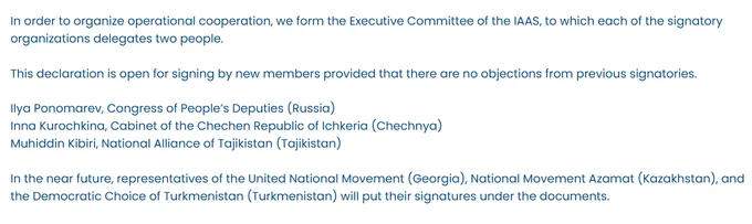 An excerpt of the "Constitutive Declaration of the International Anti-authoritarian Union", an alliance involving the Congress *and* the Chechen government-in-exile.

https://rosdep.org/document/constitutive-declaration-of-the-international-anti-authoritarian-union/