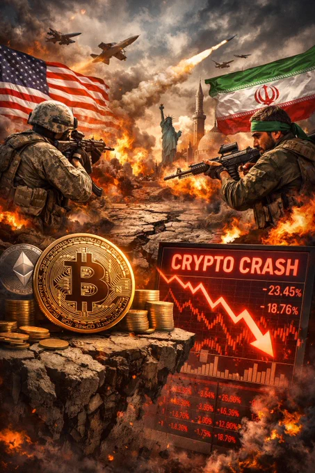 Geopolitical tensions involving the U.S. and Iran have hit global markets and sent crypto prices into volatility. 

Bitcoin dipped sharply below key levels as traders reacted to conflict headlines and rising oil prices, then rebounded as uncertainty continued. 

While short-term price swings are scary, long-term traders may see this as an opportunity: volatility often sets up major breakouts, and catalysts like macro stress can drive structural rotation into digital assets. 

Stay focused, trade smart, and plan long instead of panic selling.

#Crypto #Bitcoin #Definix #TradingOpportunity #GeoPolitics