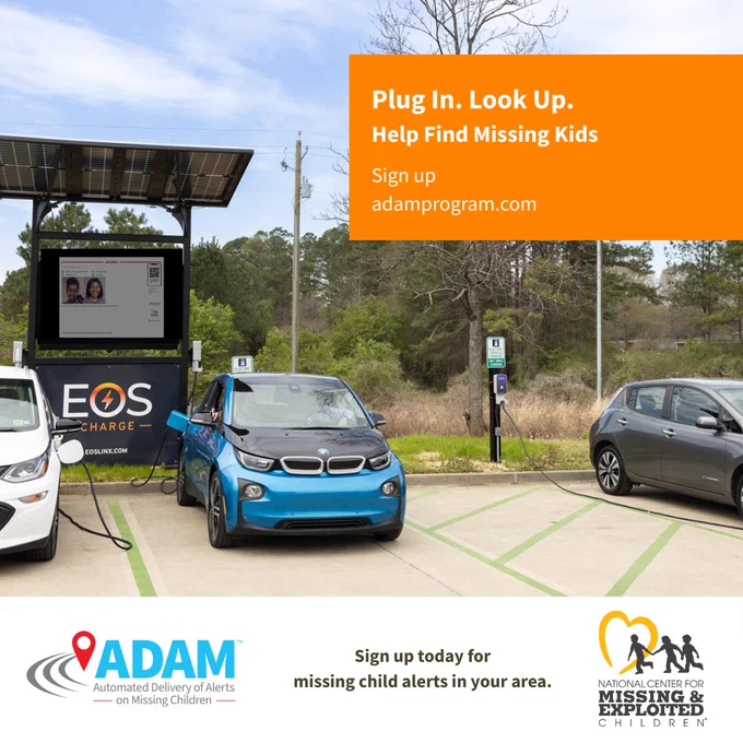 EOS Linx Shares Missing Children Posters on Car Chargers